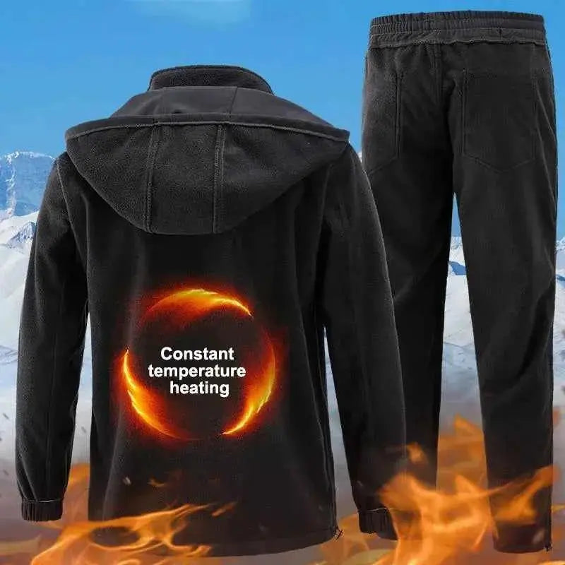 Men Winter Autumn Tracksuit 2 Piece Set Jacket And Pants Sportswear Sweat Suit Brand Fashion