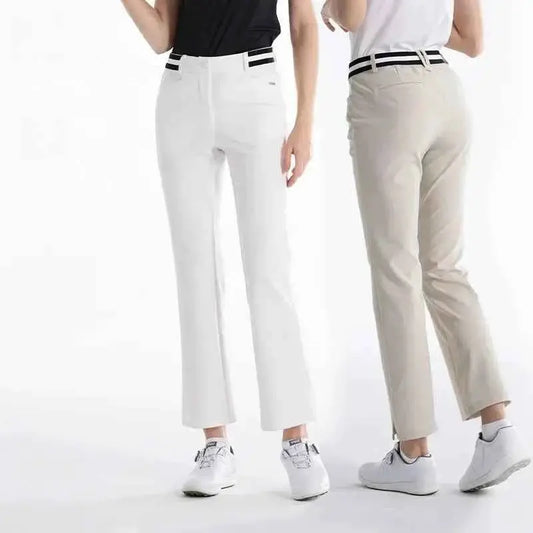 Golf Womens Quick Dry Pants KUZ176 High Elastic Flared Casual Long Trousers For Summer Spring