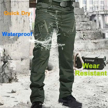 Men City Cargo Pants With Multi Pocket Design Waterproof Wear Resistant Quick Dry Trousers For Casual Training