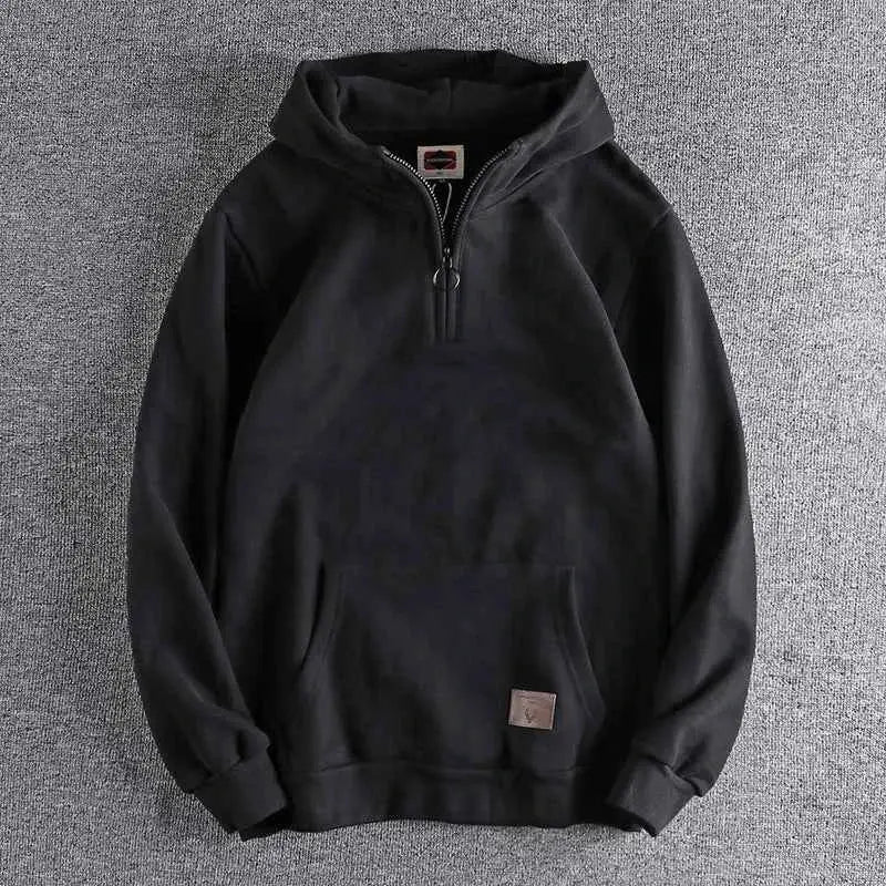 Autumn Winter American Retro Heavyweight Hoodie 500g TeenStylo Classic Sweatshirt Retro Style