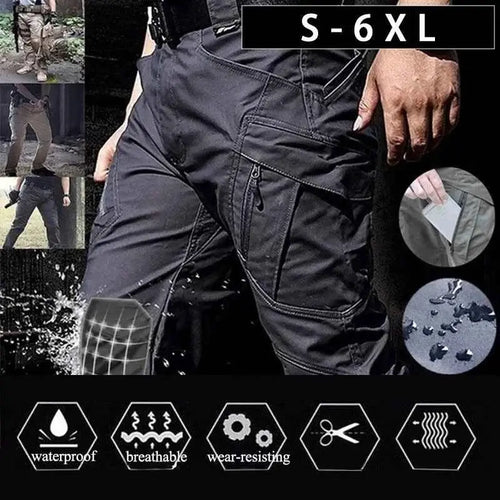 Tactical Cargo Pants For Men Military Combat Trousers With Multiple Pockets For Work Hiking Casual Plus Size 6XL