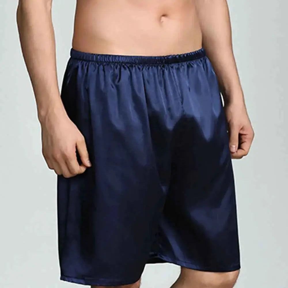 Mens Silk Satin Pajama Pants Sleep Bottoms Nightwear Homewear Random Color One Piece