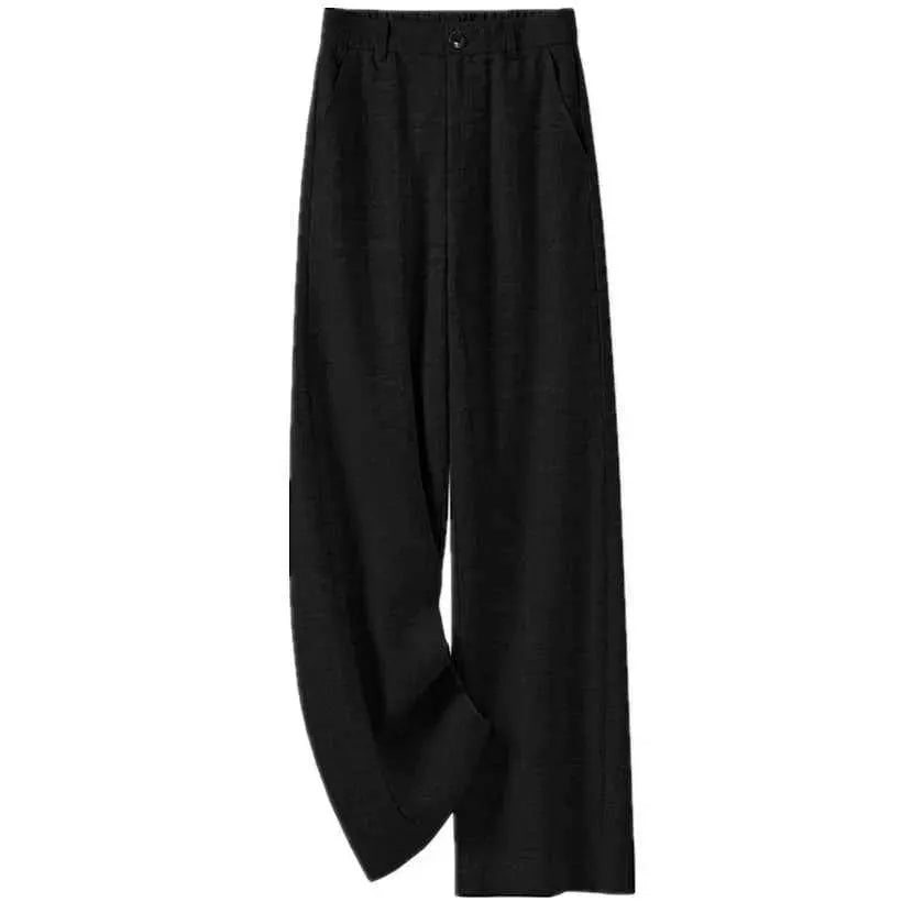 Womens Beige Stretch Wide Leg Pants For Casual Everyday Office Wear All Day Comfort TeenStylo