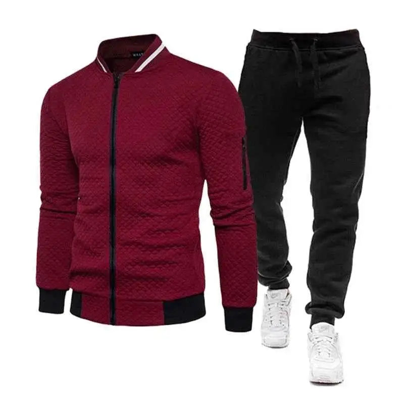 2026 New Mens Tracksuit Set Fashion Jogging Suit For Men Spring Autumn Long Sleeve Baseball Jacket Sportswear Outfit