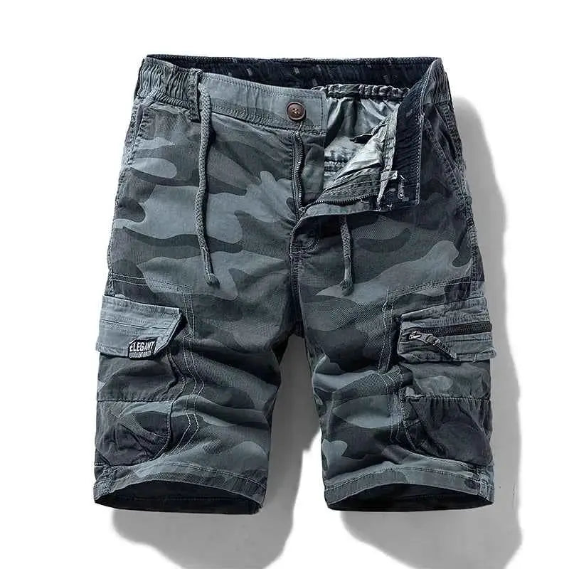 Mens Cotton Cargo Shorts Camouflage Bermuda Beach Jogger Casual Summer Wear Lightweight Durable