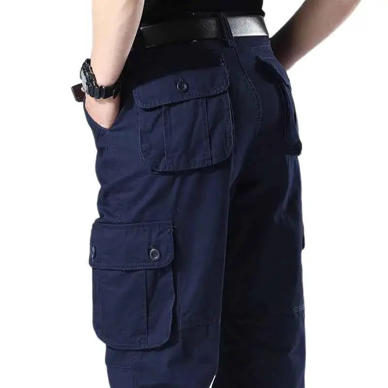 Men's Tactical Cargo Pants Camo Loose Fit Straight Leg Casual Sportswear Trousers