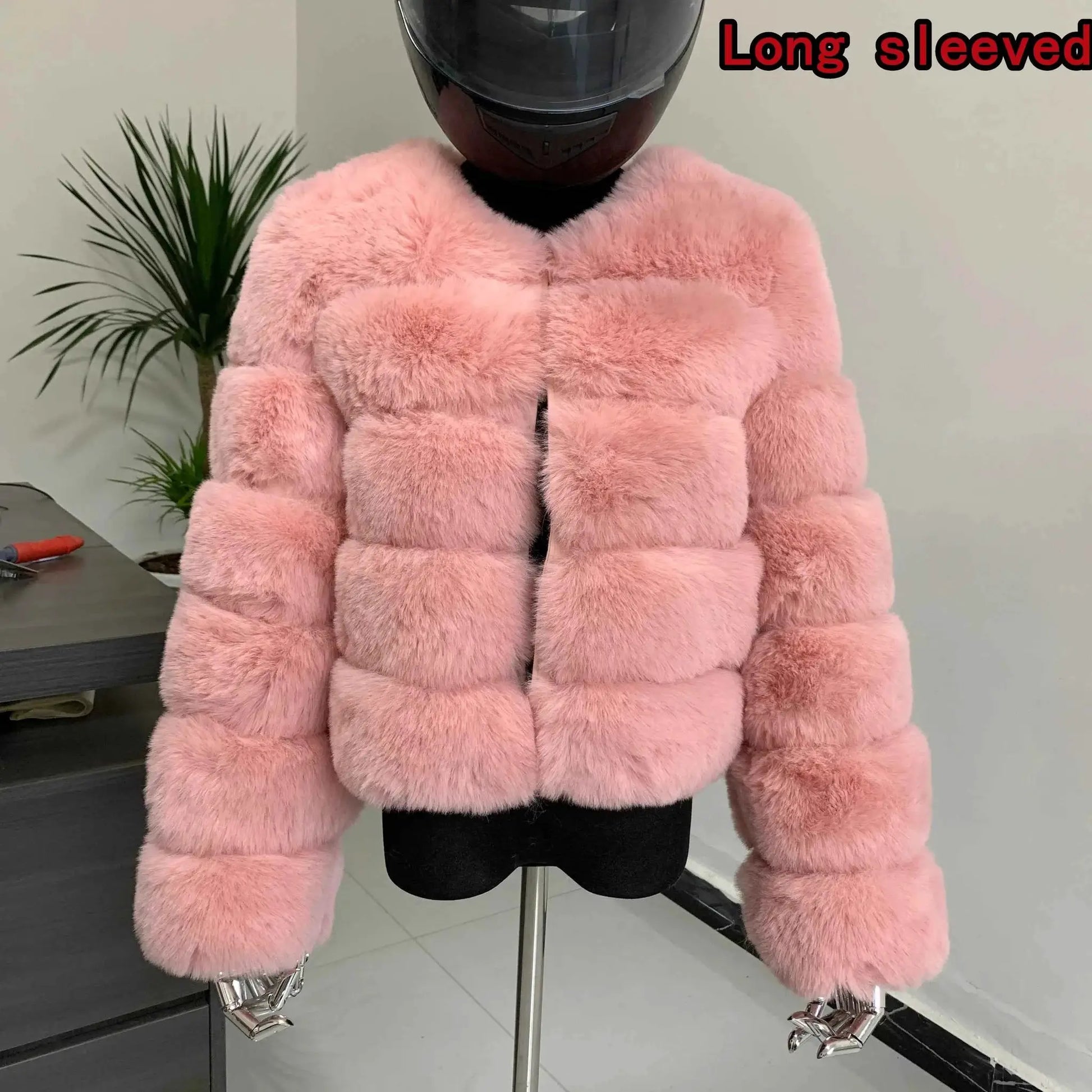 TeenStylo Winter Faux Fur Coat For Teens Long Sleeve Warm Outerwear With Plush Lining And Cozy Fit