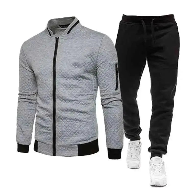 2026 New Mens Tracksuit Set Fashion Jogging Suit For Men Spring Autumn Long Sleeve Baseball Jacket Sportswear Outfit