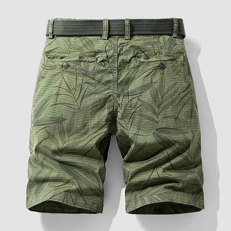 Mens Summer Casual Cargo Shorts Camouflage Cotton Twill With Pockets Jogger Style Vintage