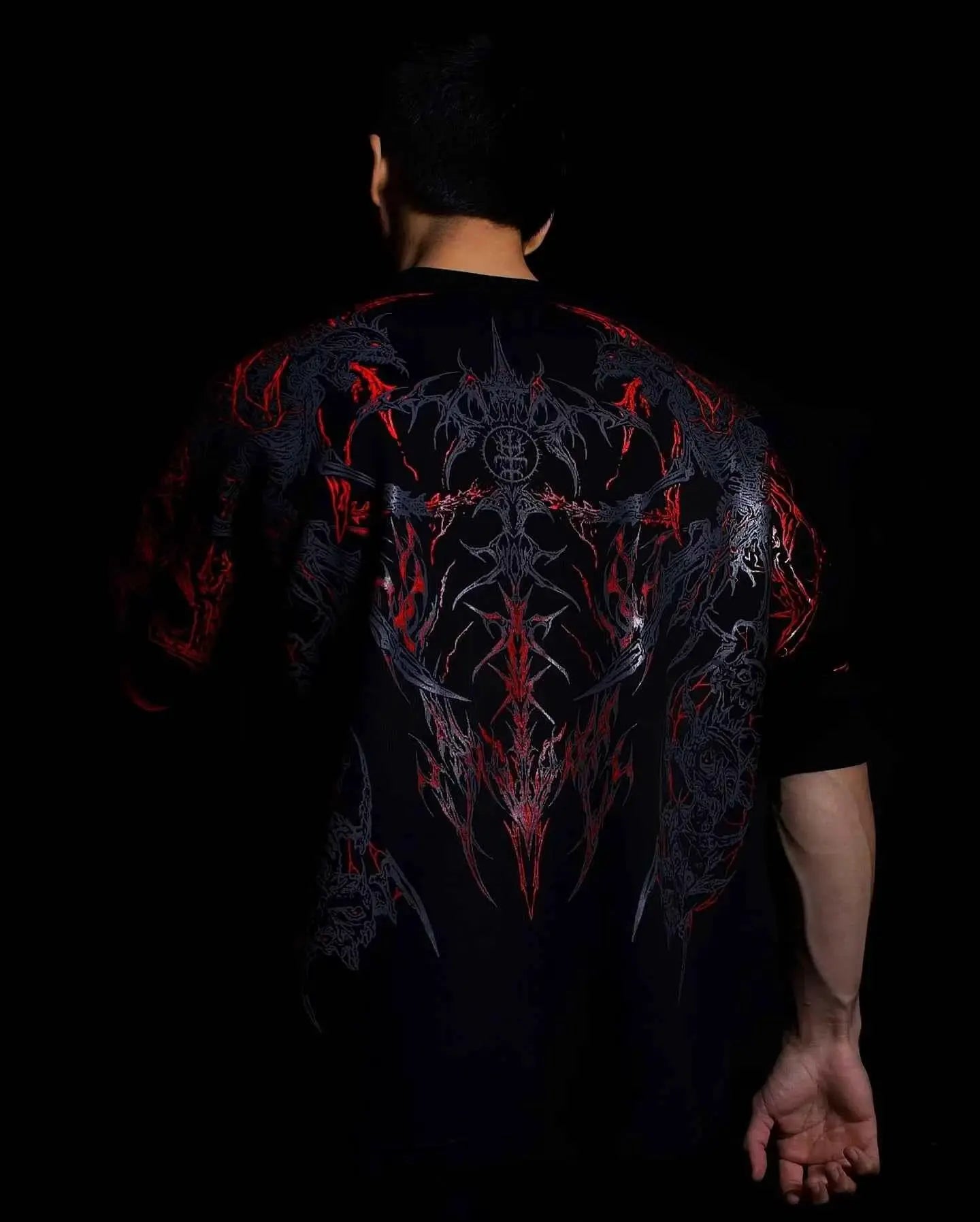 Lonely Shadow Gothic Streetwear T Shirt For Men And Women Oversized Cotton Tee Skeleton Art Grunge Dark Edge Fashion