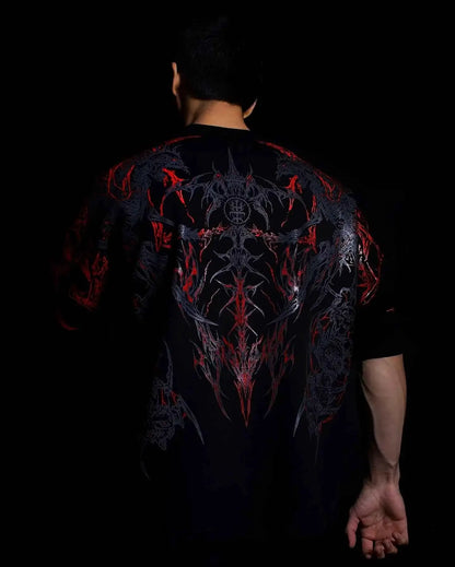 Lonely Shadow Gothic Streetwear T Shirt For Men And Women Oversized Cotton Tee Skeleton Art Grunge Dark Edge Fashion