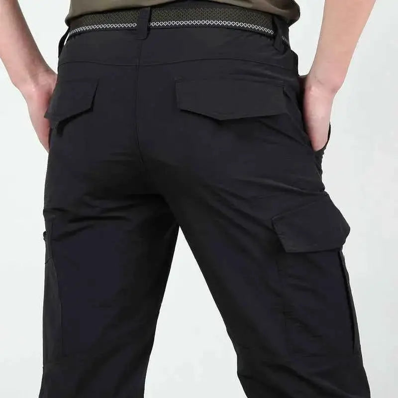 Outdoor Waterproof Tactical Cargo Pants For Men Summer Casual Breathable Quick Dry Military Army Long Trousers