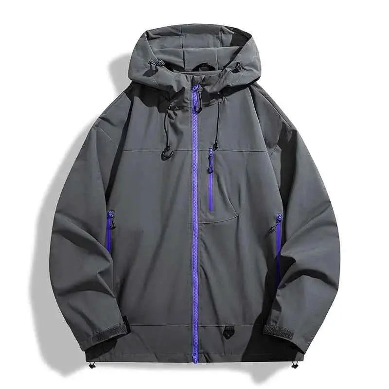 JNLN Unisex Waterproof Windbreaker Windproof Single Layer Jacket Men Women Hiking Trekking Climbing Rain Coat