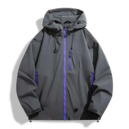 JNLN Unisex Waterproof Windbreaker Windproof Single Layer Jacket Men Women Hiking Trekking Climbing Rain Coat