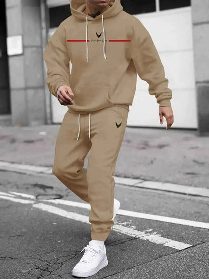 Autumn Winter Hooded Tracksuit Set For Men And Women With Drawstring Pullover Comfortable Casual Fashion Daily Wear