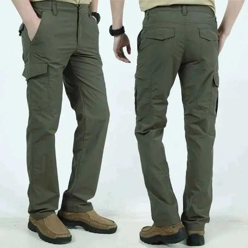 Men City Cargo Pants With Multi Pocket Design Waterproof Wear Resistant Quick Dry Trousers For Casual Training