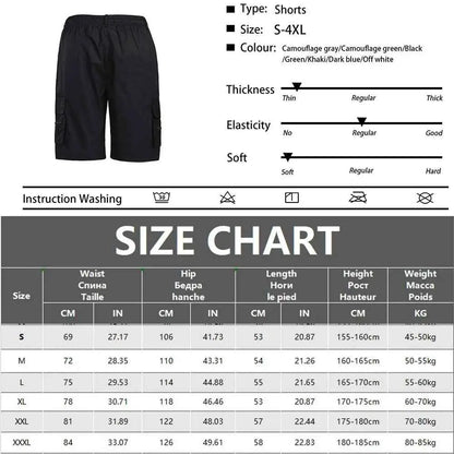 Mens Camouflage Cargo Shorts Loose Fit Knee Length Casual Outdoor Summer Shorts For Men