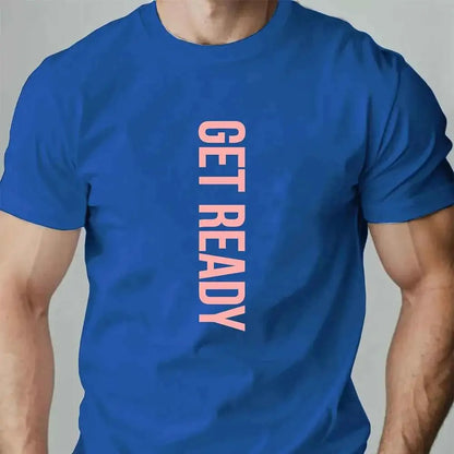 Summer Mens T Shirt Getfeady Pattern Print 100 Percent Cotton Breathable Oversized Round Neck Graphic Tee High Quality