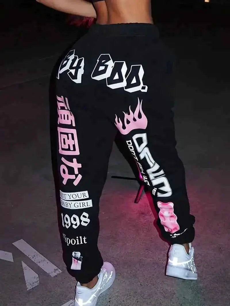 Women Elastic Waist Sports Casual Harem Pants Ankle Length High Street Style Activewear By TeenStylo