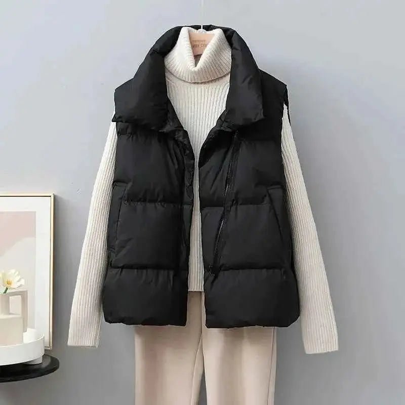 Winter Warm Cropped Vest Jackets For Teens By TeenStylo Soft Fleece Lined Puffer Outerwear