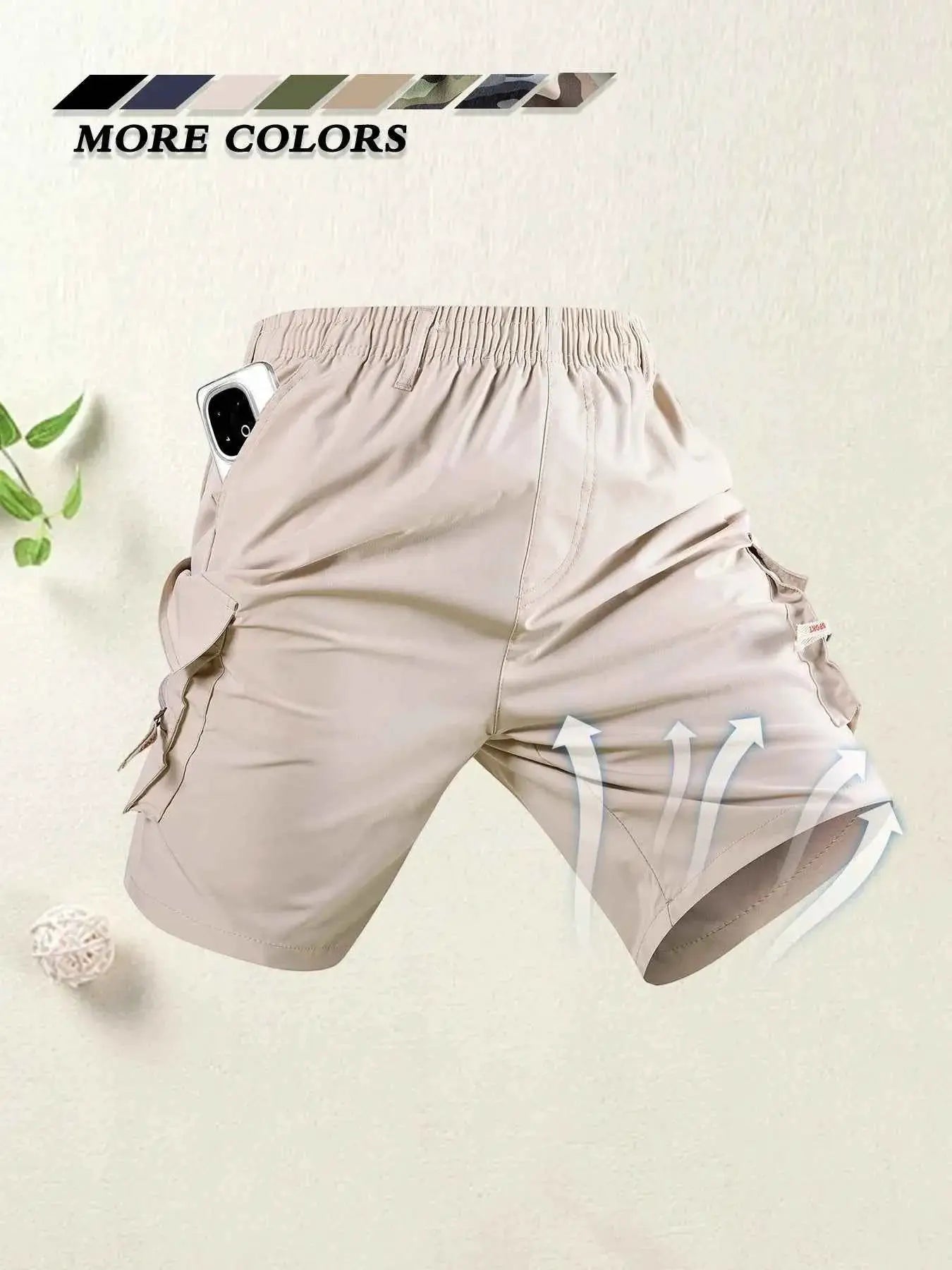 Mens Cargo Shorts With Multi Pocket Casual Sports Bermuda For Summer Outdoor Travel Comfortable Durable