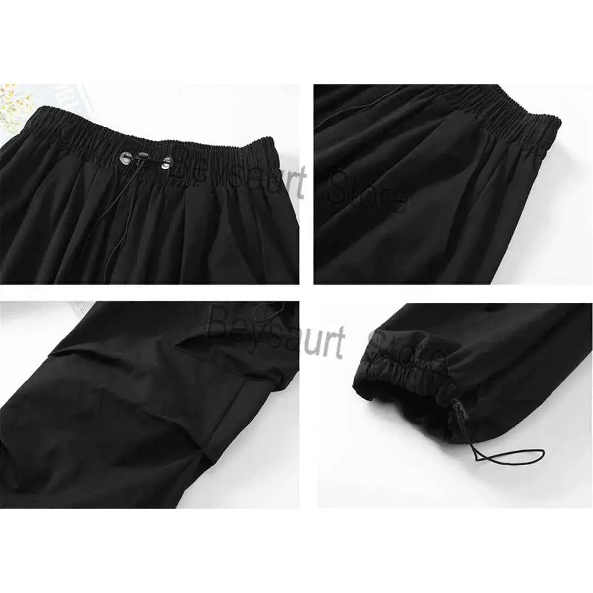 Women Cargo Pants Loose Fit Joggers Boyfriend Style Streetwear Hip Hop Trousers Casual