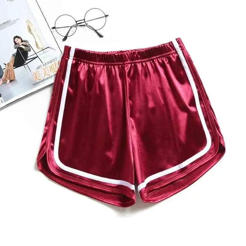 Summer Women Sleep Shorts Satin Pajama Shorts For Women Y2K Style Pajama Pants Satin Bottoms Pyjama
