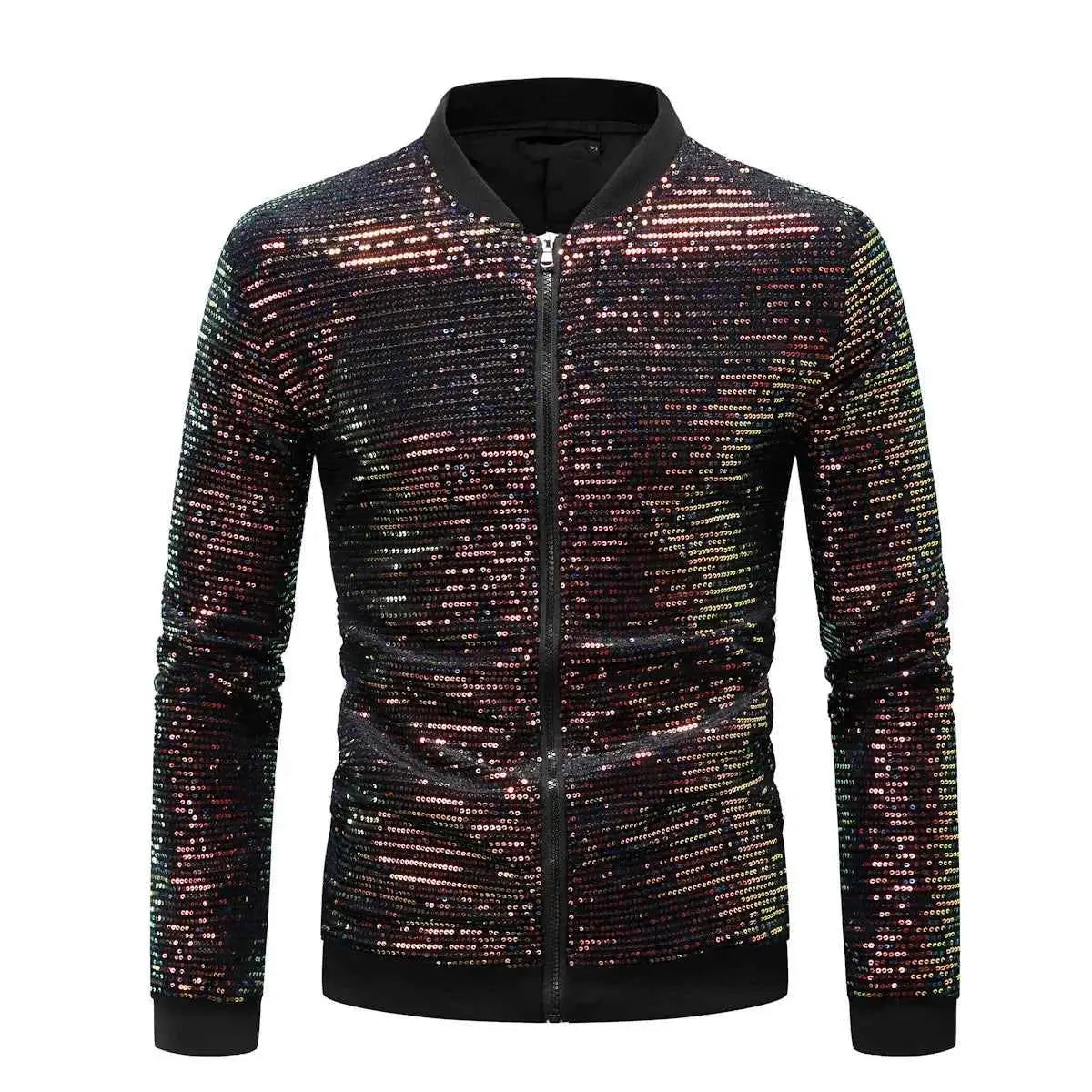 Green Sequin Decoration Jacket For Men Longline Style Elegant Formal Party Wear By TeenStylo
