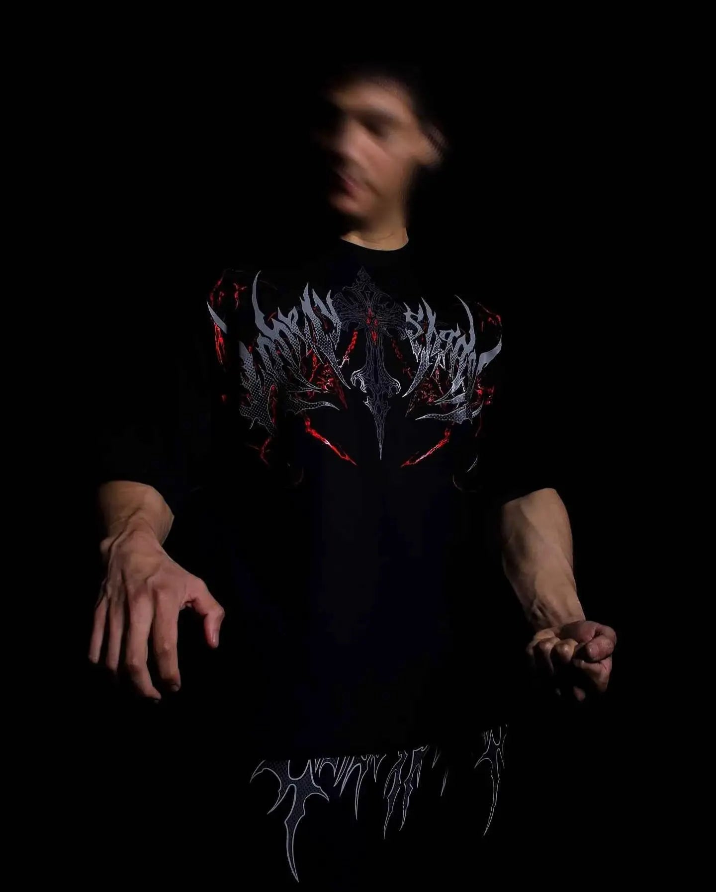 Lonely Shadow Gothic Streetwear T Shirt For Men And Women Oversized Cotton Tee Skeleton Art Grunge Dark Edge Fashion