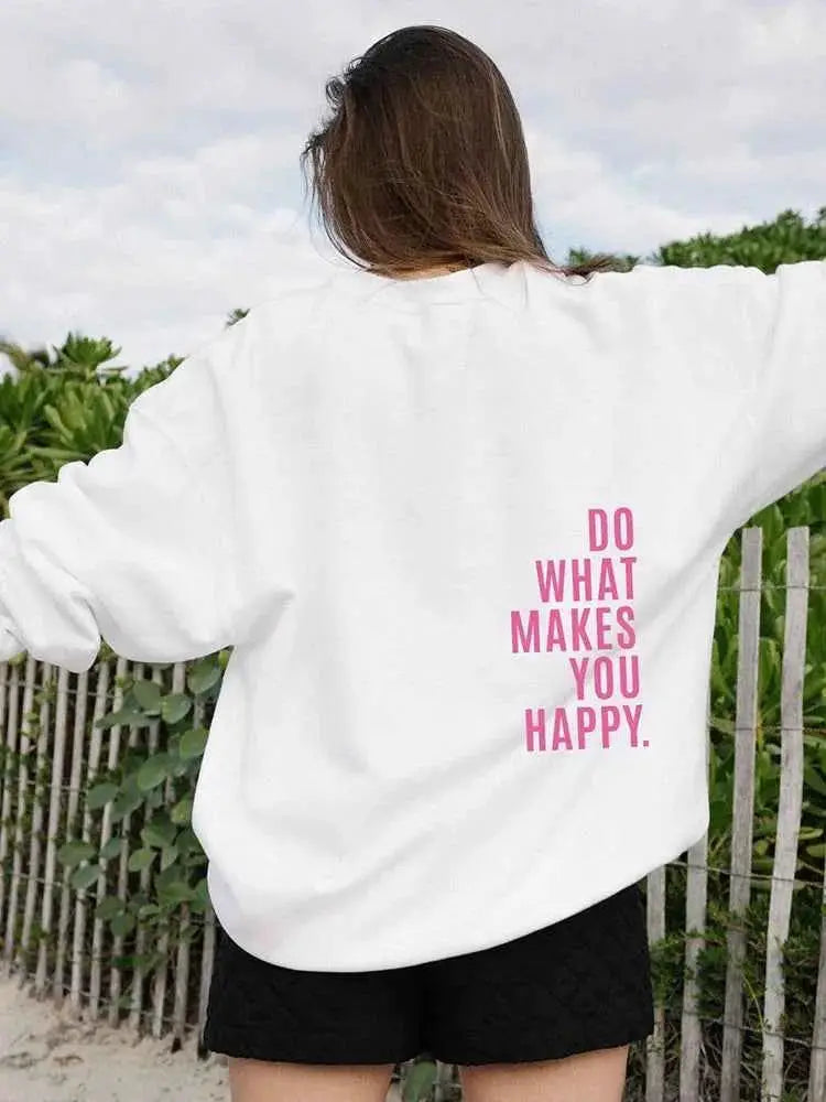 Do What Makes You Happy Hoodie for Teens and Adults by TeenStylo Comfortable Fleece Pullover Sweatshirt
