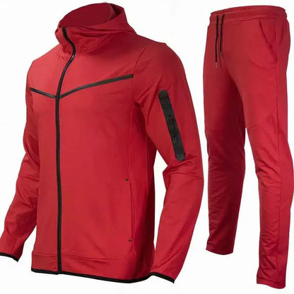 2024 Men Tracksuit 2 Piece Set Black Sportswear Jogging Suit Techwear Polyester Designer Style New Brand