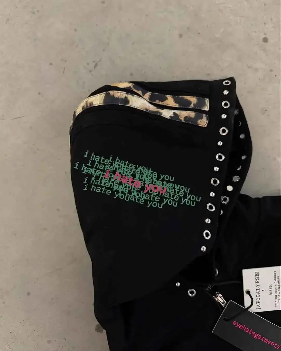 Eyehategarment Street Hoodie Harajuku Leopard Print Unisex Streetwear Sweatshirt TeenStylo