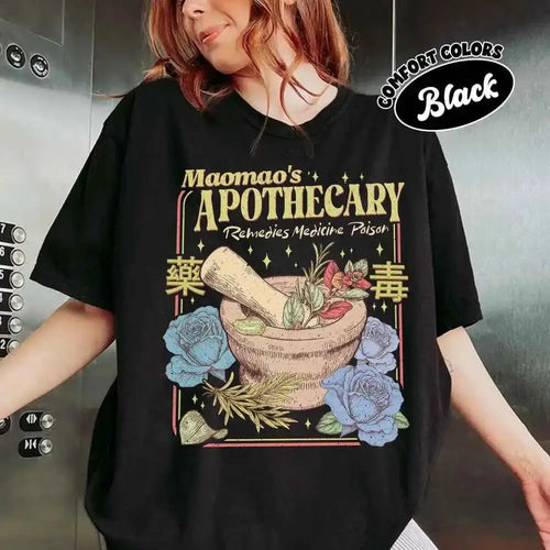 Vintage Mao Apothecary Kawaii Comfort Unisex Shirt Dark Academia Bookish Witchy Anime Literary Streetwear Tee