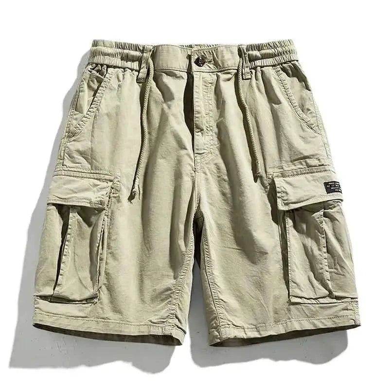 Men's Summer Cargo Shorts Cotton Breathable Quick Dry Multi Pocket Hip Hop Style Casual Shorts