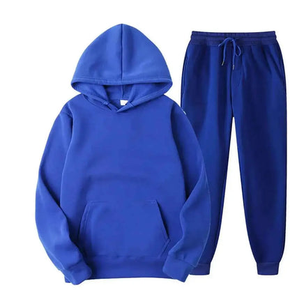Men's Tracksuit Set Hooded Sweatshirt and Jogger Pants High Quality Breathable Polyester for Casual Gym Wear