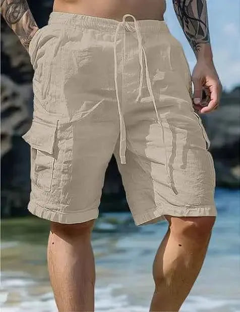 Men Loose Cargo Shorts With Pockets Beach Streetwear Sports Casual Running Shorts