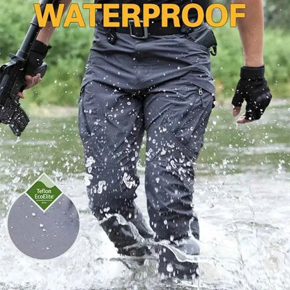 Men City Cargo Pants With Multi Pocket Design Waterproof Wear Resistant Quick Dry Trousers For Casual Training