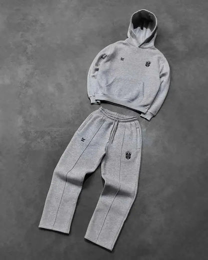 Y2K Men's Street Retro Gothic Tracksuit Set With Personality Pattern Embroidery Harajuku Hip Hop Style Oversized
