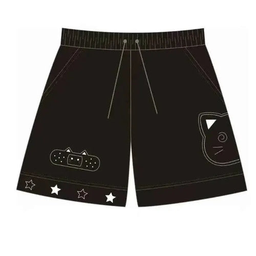 Casual Cat Print Shorts For Women Streetwear Fashion Y2K Summer Bottoms 2025 New Womens Shorts