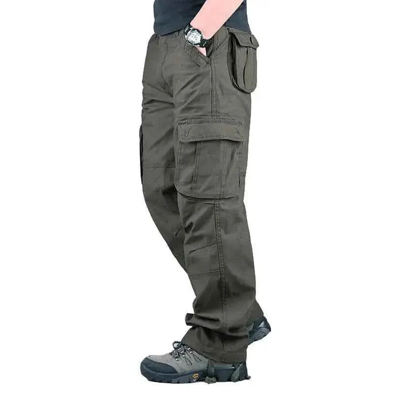 Mens Tactical Cargo Pants Cotton Outdoor Work Trousers Camouflage Hiking Pants Big Size