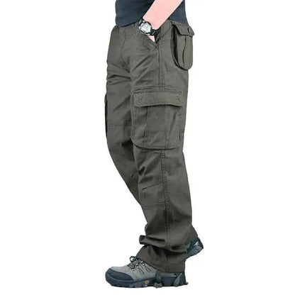 Mens Tactical Cargo Pants Cotton Outdoor Work Trousers Camouflage Hiking Pants Big Size