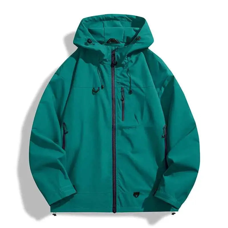 JNLN Unisex Waterproof Windbreaker Windproof Single Layer Jacket Men Women Hiking Trekking Climbing Rain Coat