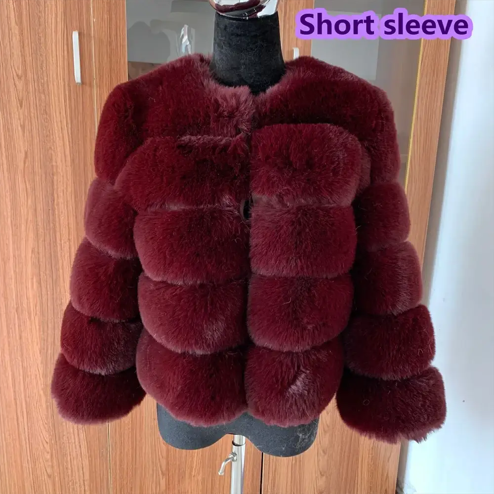 TeenStylo Winter Faux Fur Coat For Teens Long Sleeve Warm Outerwear With Plush Lining And Cozy Fit