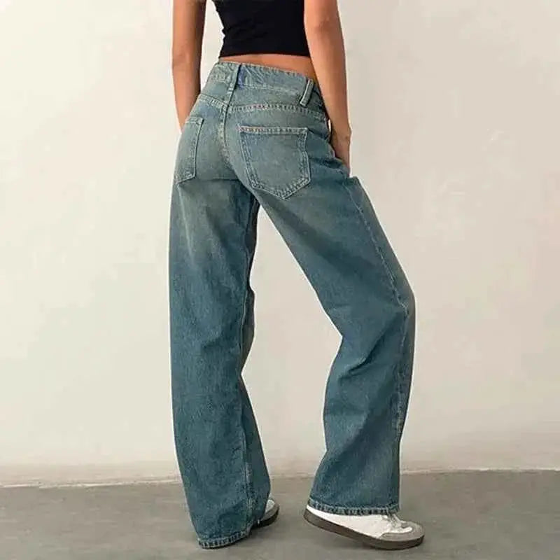 Women Loose High Waist Straight Leg Pants For Casual Everyday Wear By TeenStylo Comfortable Fit And Easy Movement