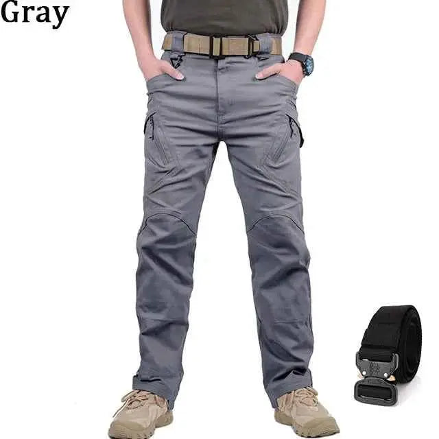 IX9 City Military Tactical Pants For Men SWAT Combat Army Hiking Cargo Waterproof Outdoor Trousers