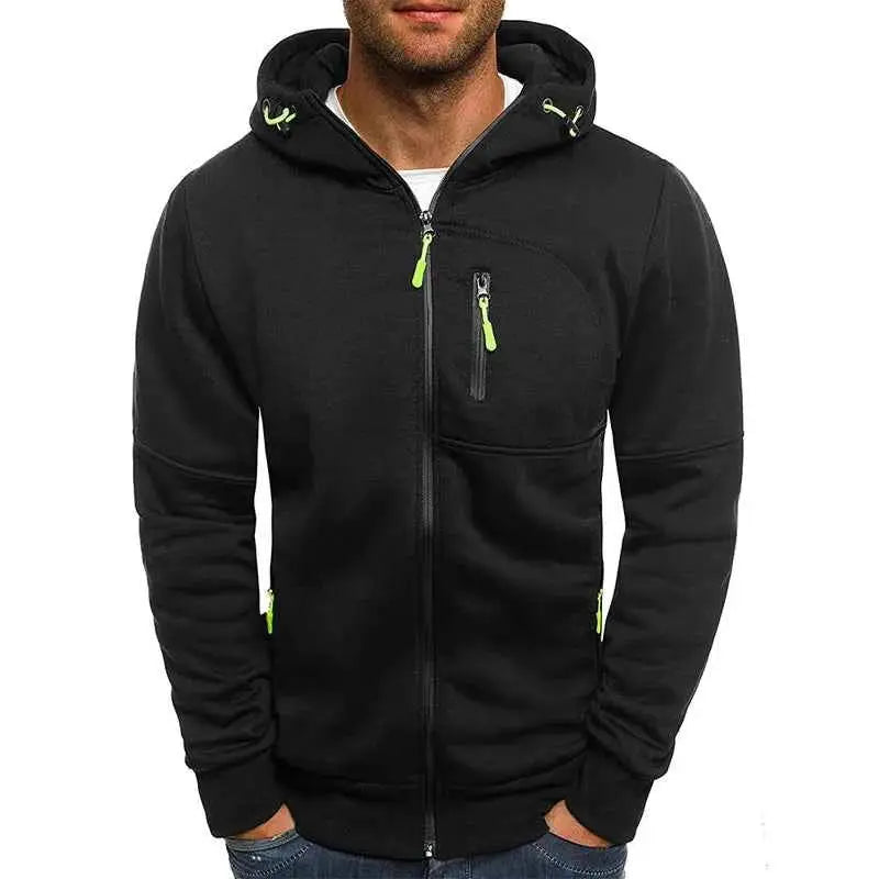 Men's Hoodies Sweatshirts Zip Up Hoodie Tracksuit Solid Long Sleeve Hooded Sweatshirt Spring Autumn Casual M-4XL Hoody