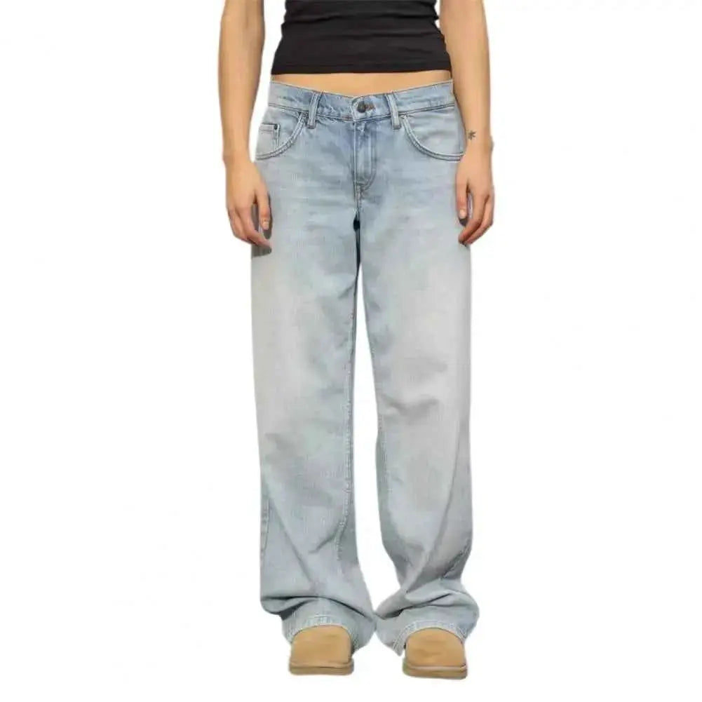 Slim Cut Jeans For Women High Waist Denim Pants With Pockets Stylish Wide Leg And Straight Leg