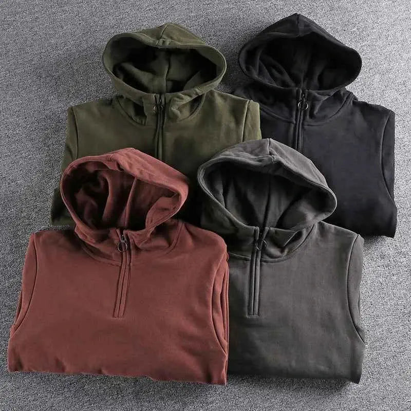Autumn Winter American Retro Heavyweight Hoodie 500g TeenStylo Classic Sweatshirt Retro Style