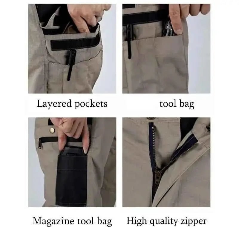 Men's Tactical Waterproof Cargo Pants Multi Pocket Combat Trousers For Outdoor Wear Resistant