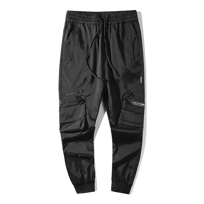 Men's Tactical Elastic Waist Cargo Joggers With Multi Pocket Techwear For Streetwear | TeenStylo - TeenStylo